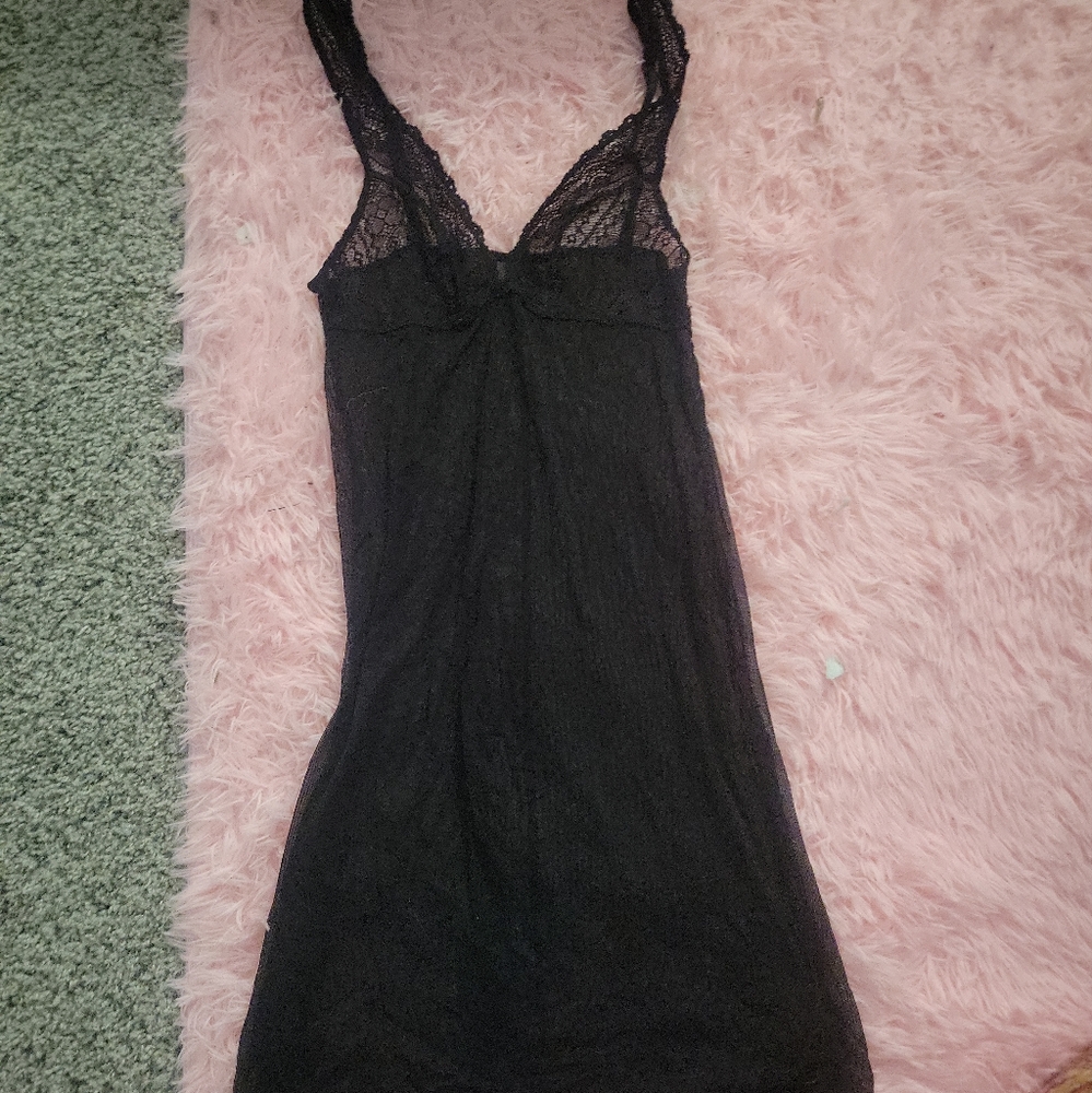 Intimissimi Victoria's secret black lace slip  mesh nightgown xs s victorias
